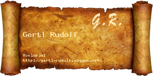 Gertl Rudolf névjegykártya